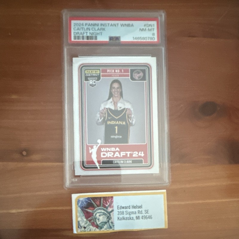 Panini Instant WNBA Draft Night Caitlin Clark RC Insert #DN-1 /45316 PSA 8