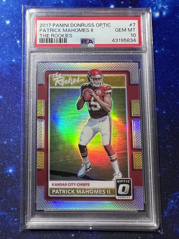 2017 Donruss Optic #7 PATRICK MAHOMES Rookie THE ROOKIES Holo PSA 10 GEM MINT RC