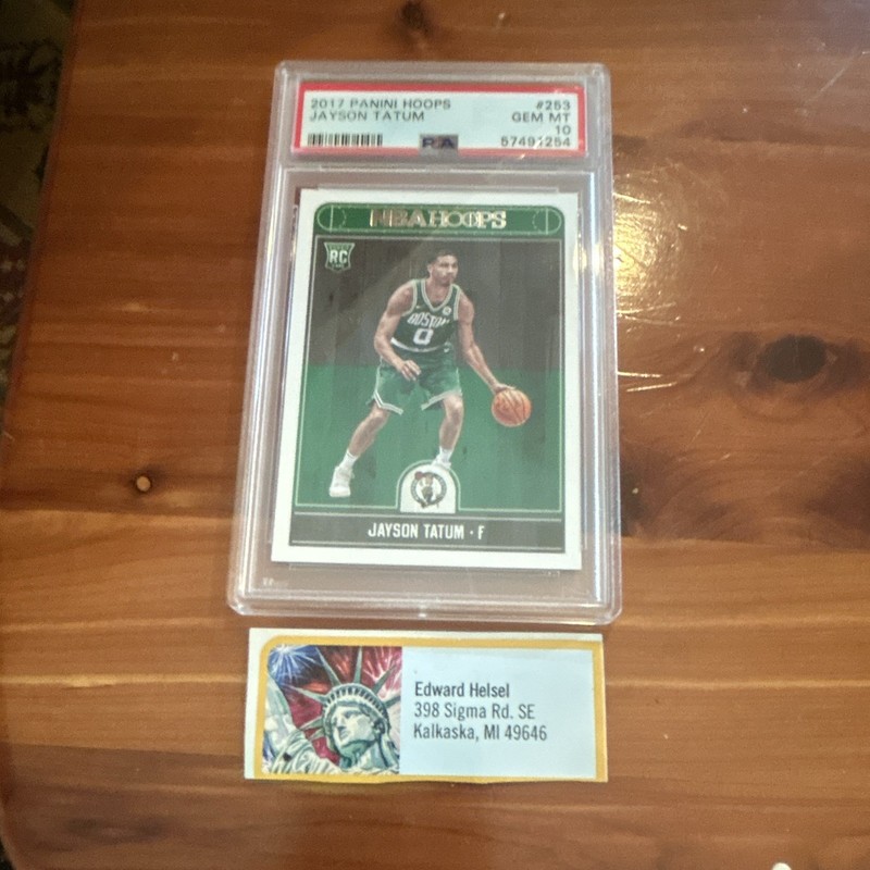 Panini 2017-18 NBA Hoops Jayson Tatum #253 Rookie RC PSA 10 Boston Celtics