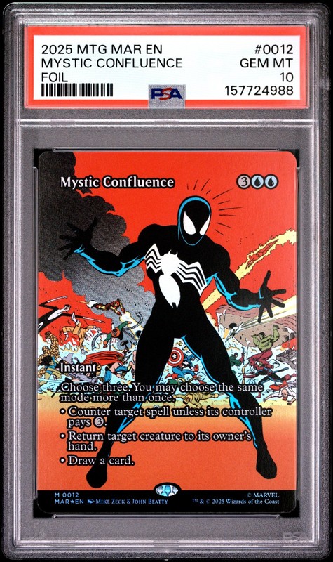 2025 Magic The Gathering Marvel Spider-Man #0012 Mystic Confluence Foil PSA10