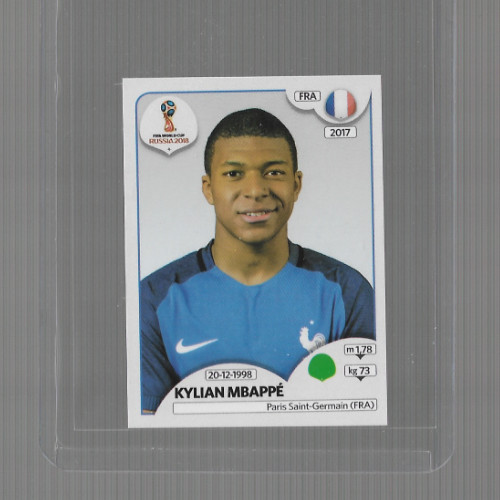 2018 Panini FIFA World Cup Russia Rookie Sticker #197 Kylian Mbappe France
