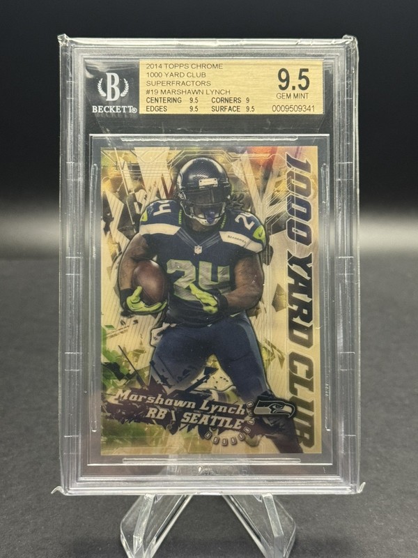 Marshawn Lynch 1/1 Superfractor 2014 Topps Chrome 1000 Yard Club Seahawks 🔥🔥