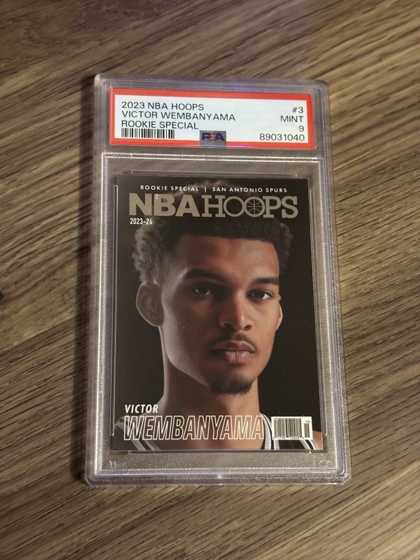 2023-24 Panini NBA Hoops - Rookie Special Victor Wembanyama #3 (RC) PSA 9