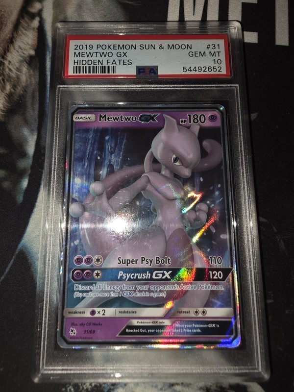 Mewtwo GX 31/68 Hidden Fates Holo PSA 10 view 2