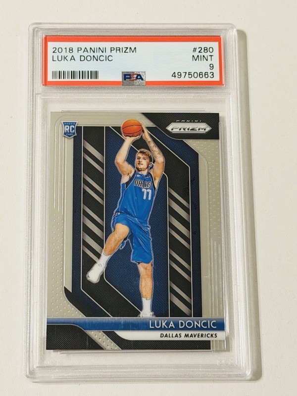 2018 Panini Prizm Luka Doncic Prizm #280 PSA 9 RC Dallas Mavericks Rookie