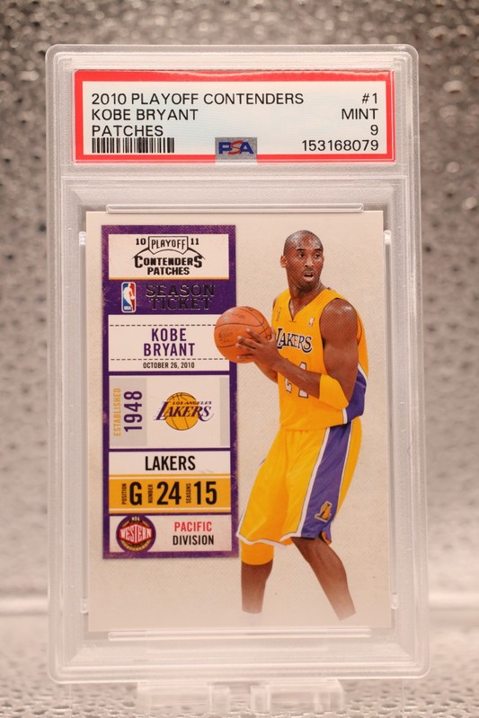 2010 Playoff Contenders Patches - Kobe Bryant #1 PSA 9 MINT - Los Angeles Lakers