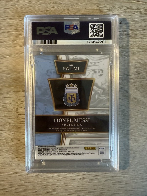PSA 9: 2022-23 Panini Select FIFA #SW-LMI Select Swatches - Lionel Messi view 2