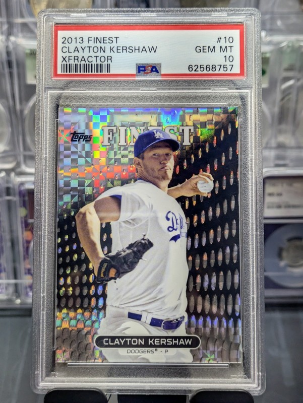 CLAYTON KERSHAW 2013 Topps Finest #10 PSA 10 GEM MINT Population of 16 In PSA 10