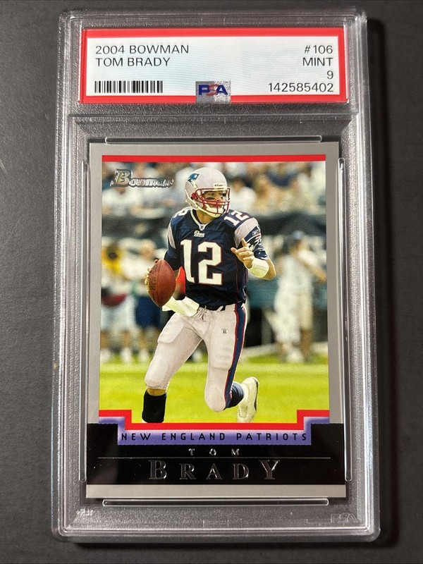 2004 Bowman Tom Brady #106 PSA 9 Mint Fresh Slab Early Card