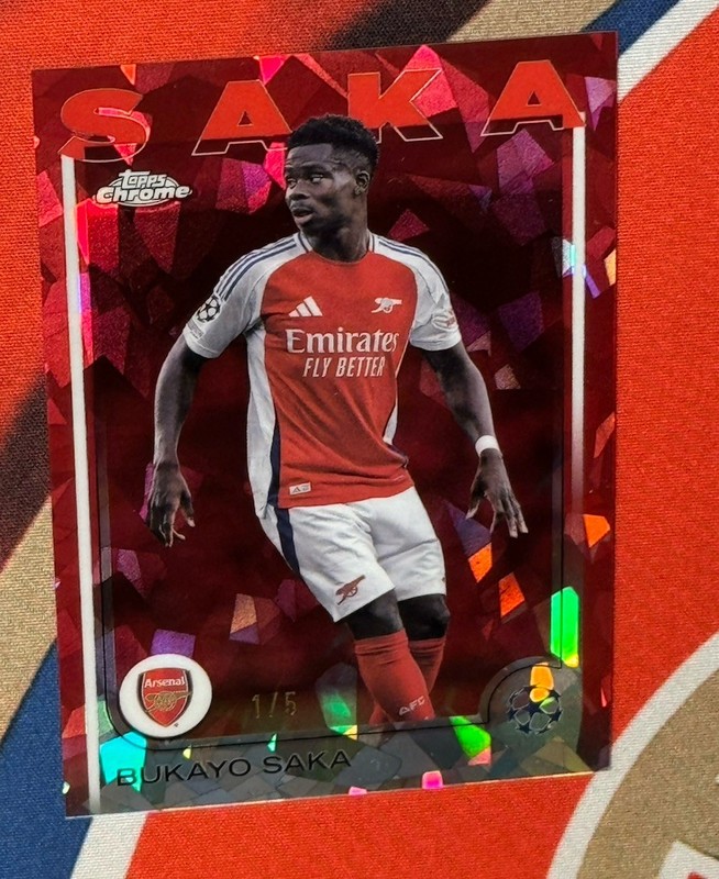 2025-26 Chrome Uefa Bukayo Saka Sapphire /5