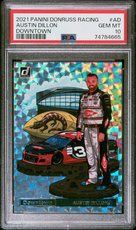 2021 Panini Donruss Racing - Downtown - Austin Dillon #AD PSA 10 GEM MINT