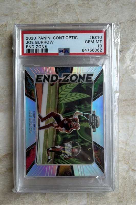 🔥🔥JOE BURROW ROOKIE PSA 10🔥🔥2020 Panini Contenders Optic - End Zone #EZ10