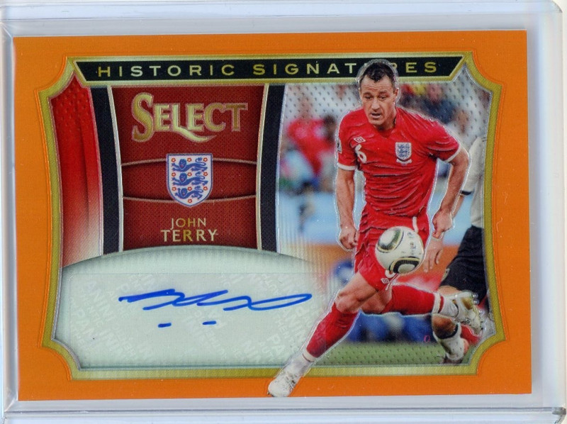 2015 Panini Select John Terry Historic Signatures Orange Prizm Auto #/149