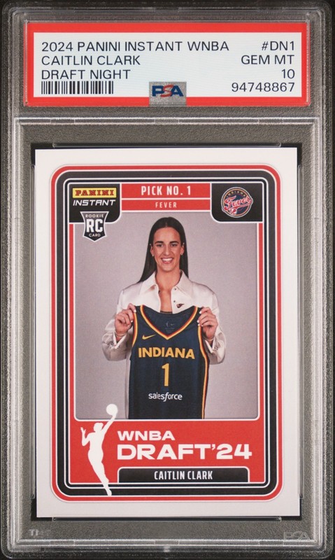2024 Panini Instant WNBA Draft Night #DN1 Caitlin Clark PSA 10 RC