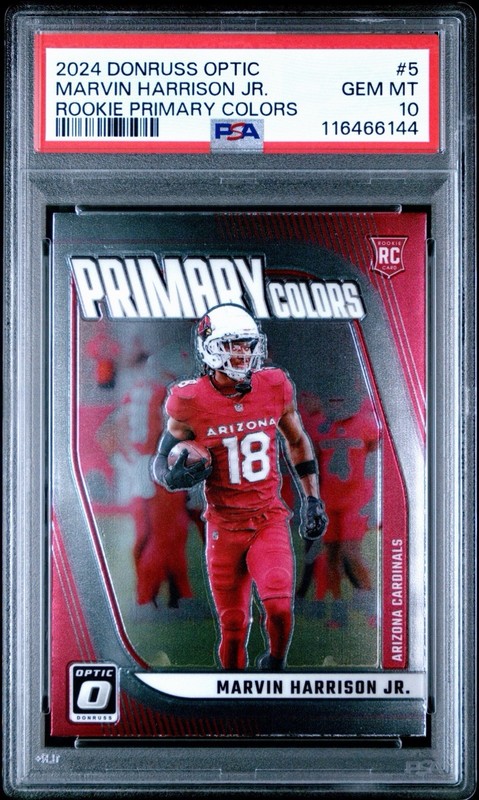 2024 DONRUSS OPTIC ROOKIE PRIMARY COLORS #5 MARVIN HARRISON JR. PSA 10