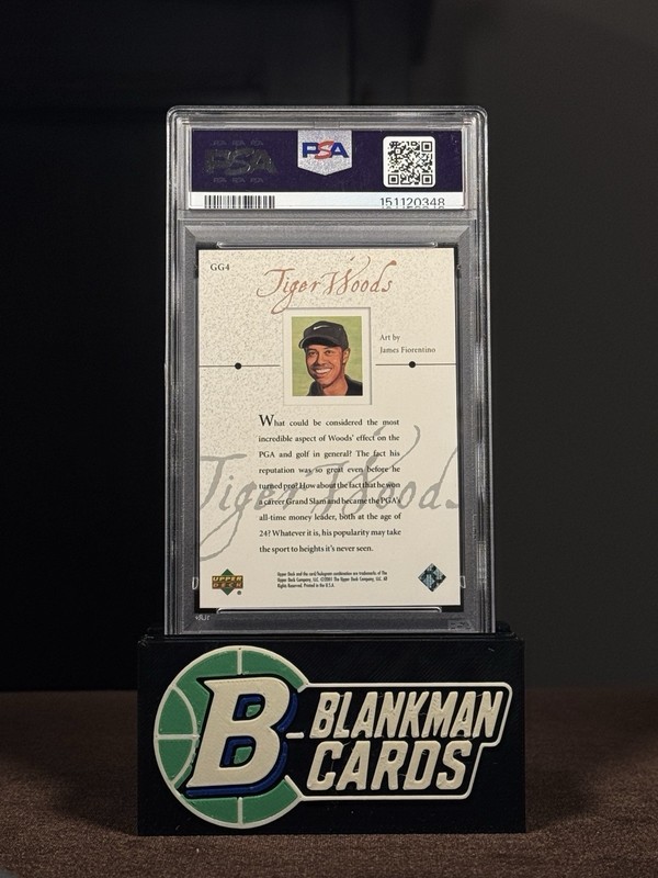 2001 Upper Deck - Golf Gallery Tiger Woods PSA 10 #GG4 (RC) view 2