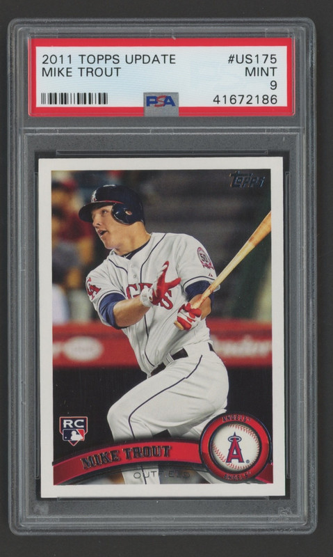 2011 Topps Update #US175 MIKE TROUT ROOKIE PSA 9 MINT "Future HOFer RC"
