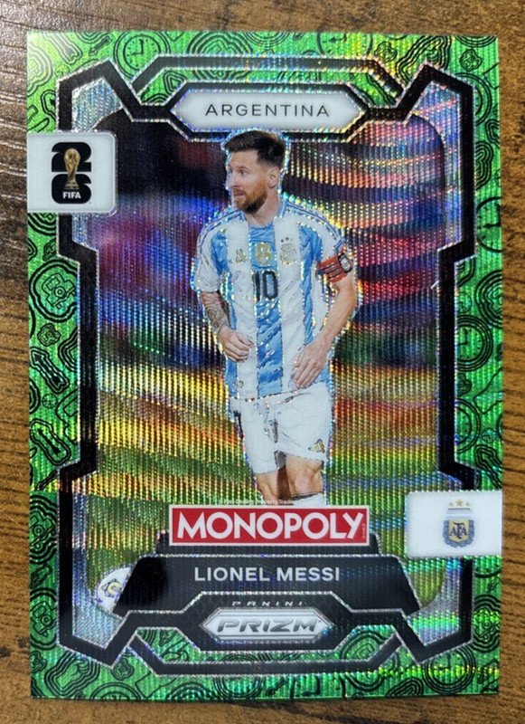 2026 Prizm FIFA WORLD CUP Lionel Messi #1 GREEN WAVE PRIZM & REG PACK FRESH (2) view 2