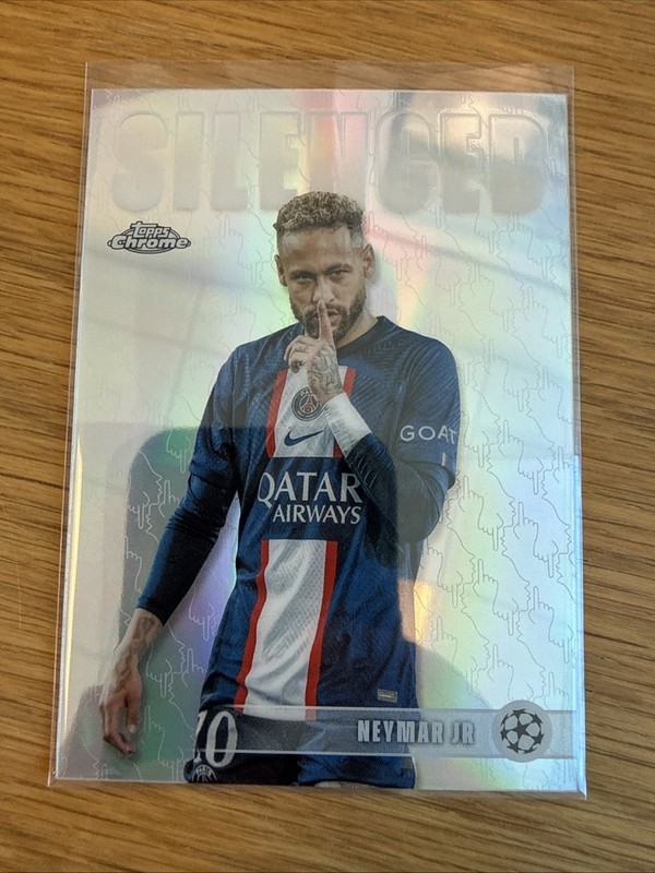 Neymar Jr. 2025-26 Topps Chrome UEFA Club Silenced Refractor Saint-Germain