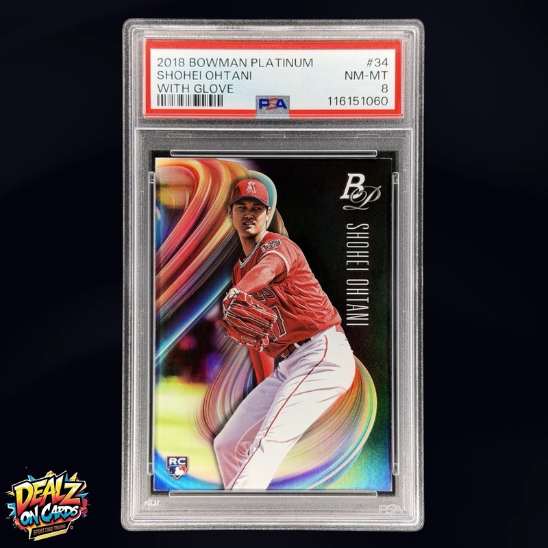2018 Bowman Platinum Shohei Ohtani RC #34 PSA 8 NM-MT Rookie Card Angels MVP