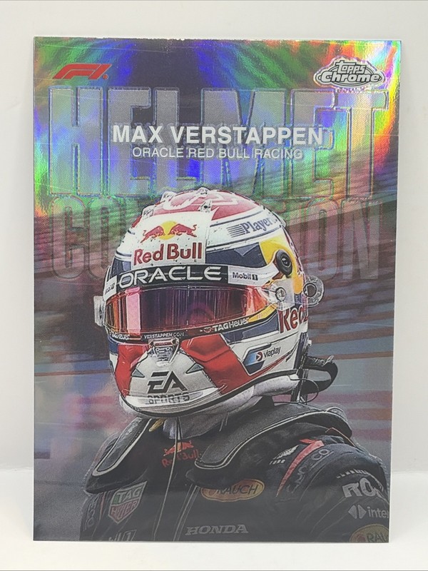 2024 Topps Chrome F1 Oracle Red Bull Racing Helmet Collection Max Verstappen SP