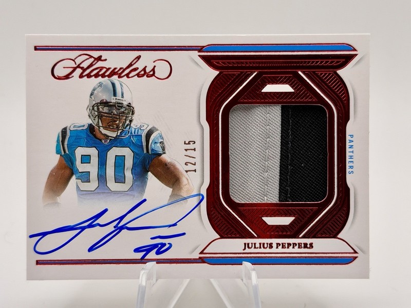 2023 Flawless Julius Peppers Distinguished Ruby Patch AUTO /15