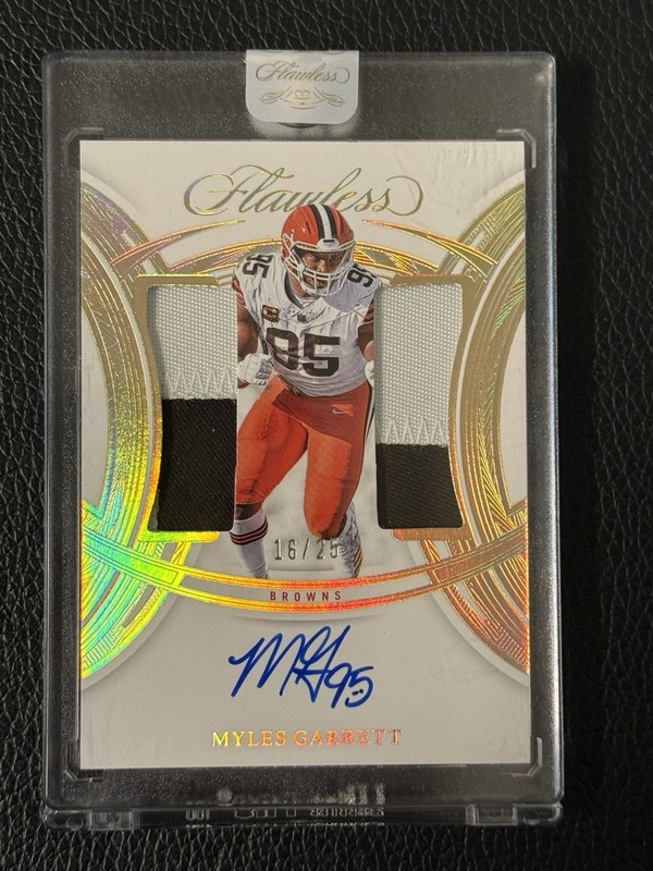 2025 Panini Flawless Myles Garrett Dual Patch Auto #/25 Rams/Browns