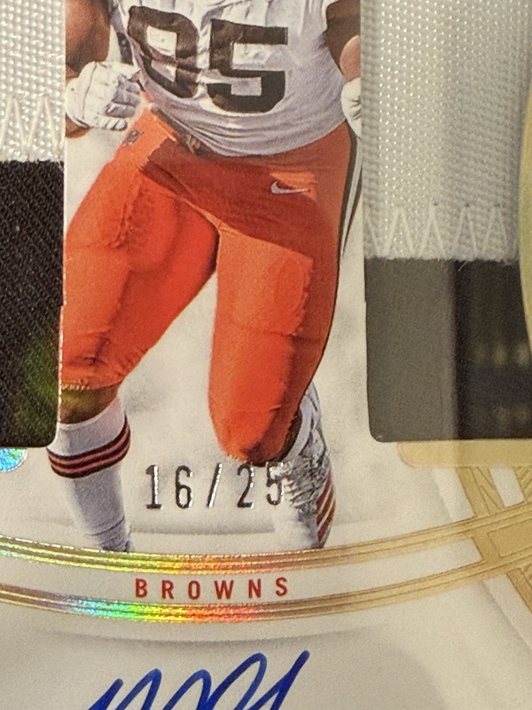 2025 Panini Flawless Myles Garrett Dual Patch Auto #/25 Rams/Browns view 2