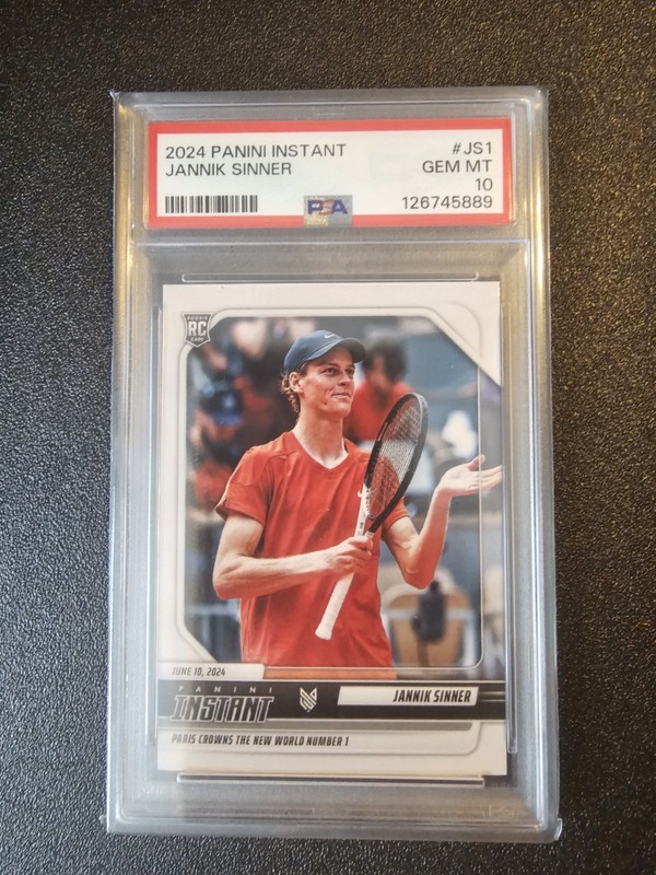 2024 PANINI INSTANT JANNIK SINNER #JS1 JANNIK SINNER ROOKIE RC PSA 10