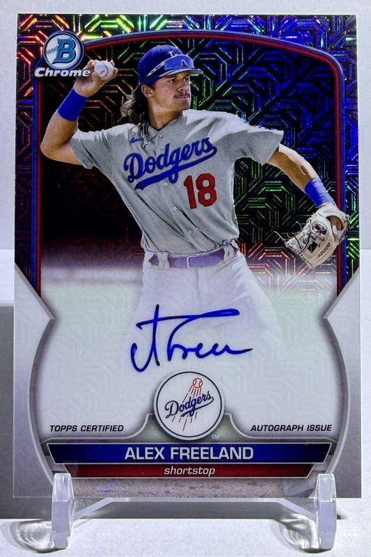 2023 Bowman Chrome Mega Autograph Alex Freeland #BCMA-AF Dodgers Auto