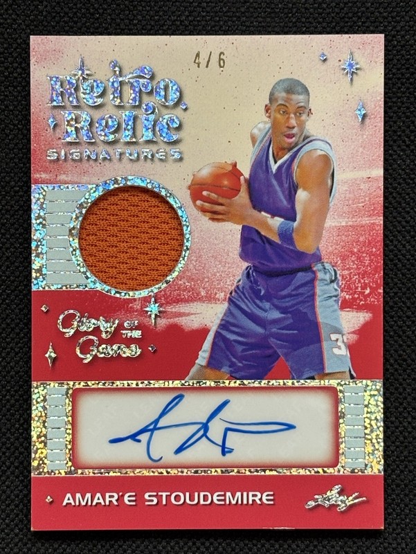 Amare Stoudemire /6 Auto Game Used Relic - 2025 Leaf Glory Of The Game RS-AS1