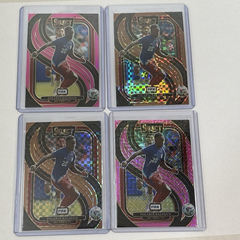 2024-25 Panini Select FIFA Folarin Balogun #’d Lot of 4 - /75x2, 299, /59 USMNT