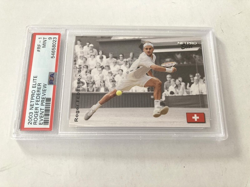 2003 NETPRO ELITE EVENT EDITION ROGER FEDERER #RF-1 PREVIEW RC PSA 9