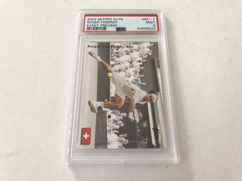 2003 NETPRO ELITE EVENT EDITION ROGER FEDERER #RF-1 PREVIEW RC PSA 9 view 2