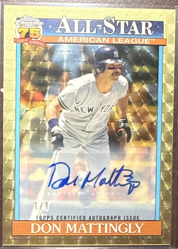 2026 Topps Series 2 Don Mattingly Silver Pack Superfractor Auto 1/1