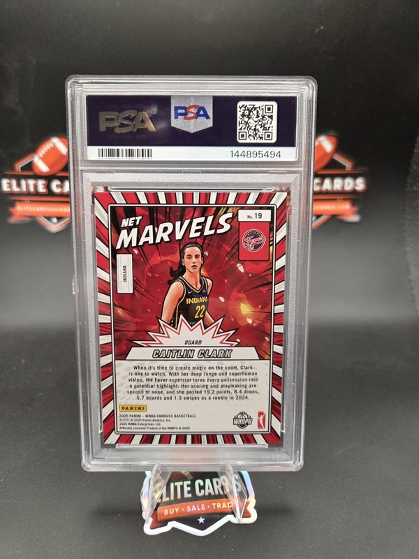 2025 Panini Donruss WNBA - Net Marvels Caitlin Clark Psa 9 view 2