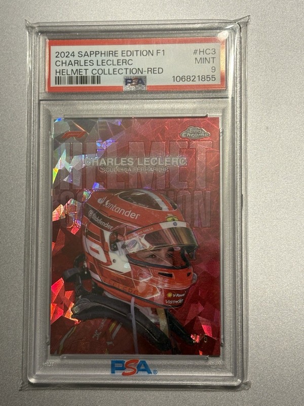 CHARLES LECLERC 2024 Topps Sapphire F1 Helmet Collection Red #HC3 - PSA 9 - #2/5