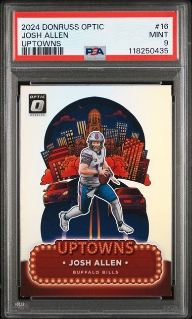 PSA 9 MINT 2024 Panini Donruss Optic - Uptowns Josh Allen #16