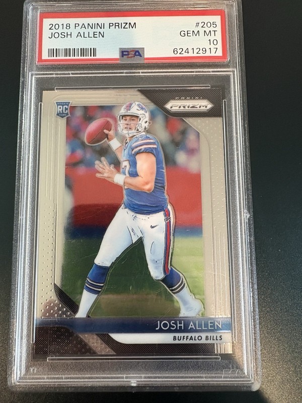 PSA 10 GEM MINT 2018 Panini Prizm - Rookie Josh Allen #205 (RC)