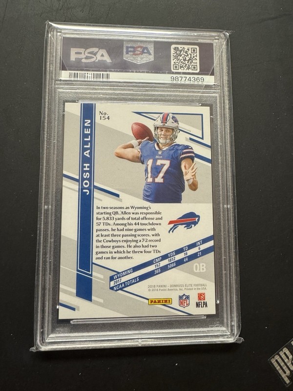 2018 Donruss Elite Josh Allen RC PSA 10 🔥 view 2