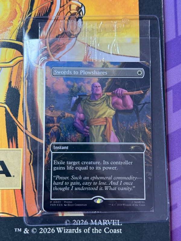 Magic the Gathering PSA Magazine Promo Swords to Plowshares Thanos view 2
