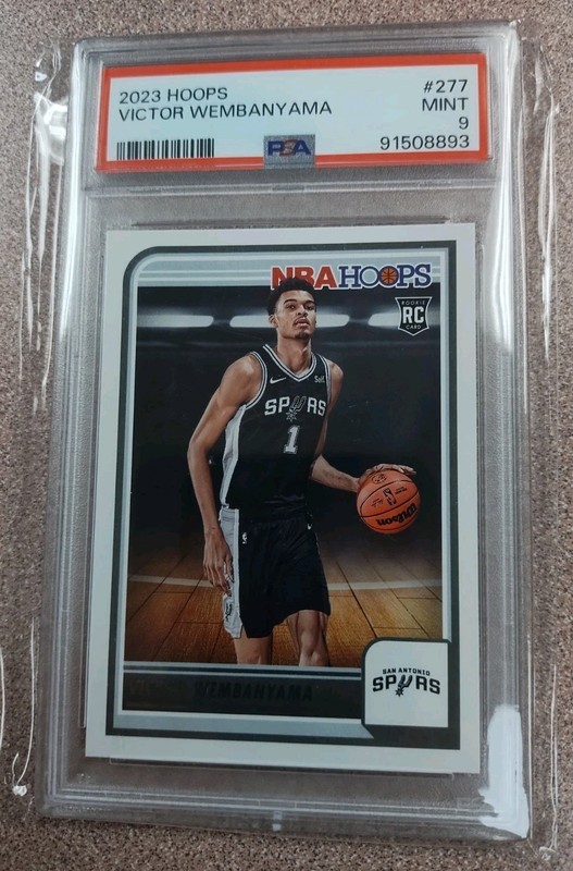 2023-24 Panini NBA Hoops Rookies Victor Wembanyama #277 PSA 9 MINT 