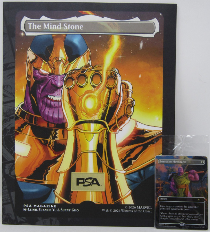 Magic the Gathering PSA Magazine Marvel The Mind Stone w/Sealed Promo Card