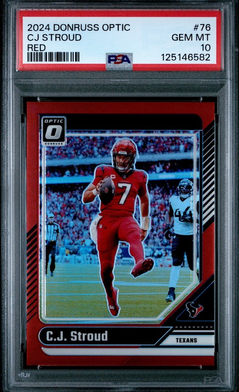 2024 Panini Donruss Optic #76 Cj Stroud Red PSA 10 #/125
