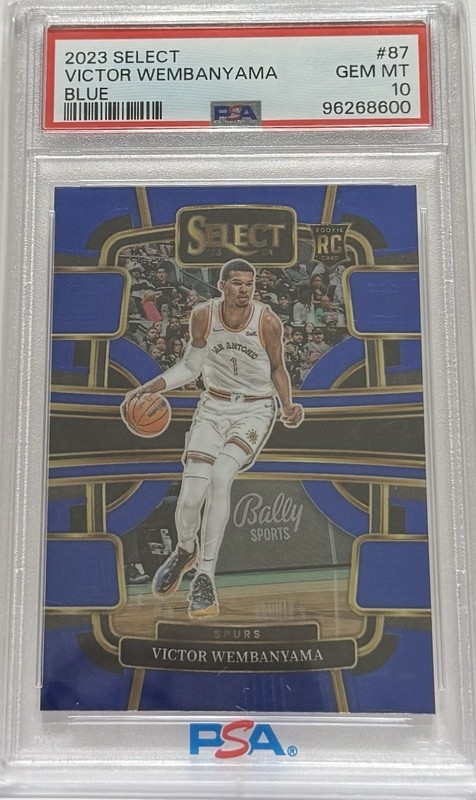 2023-24 Select Blue Retail #87 Victor Wembanyama Spurs RC Rookie PSA 10