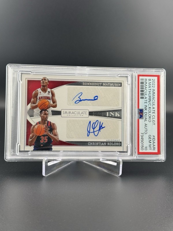 2022 Immaculate Col - Bennedict Mathurin Christian Koloko Auto /25 (RC) PSA 10