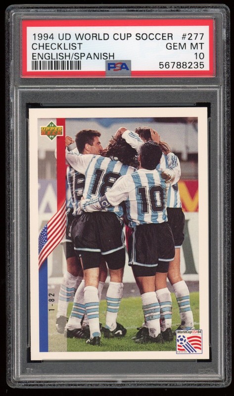 1994 Upper Deck World Cup - DIEGO MARADONA #277 - Argentina - PSA 10