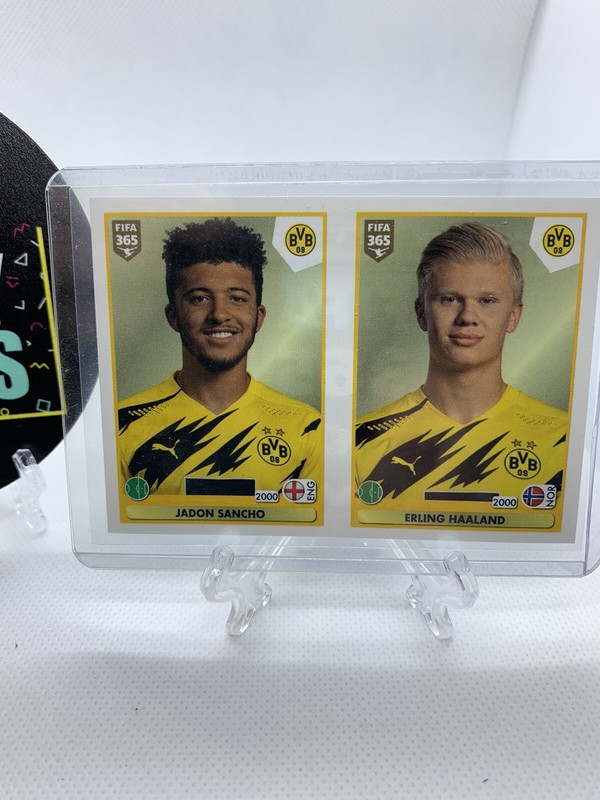 ERLING HAALAND RC + JADON SANCHO RC Panini FIFA 365 20/21 Rare European ROOKIE