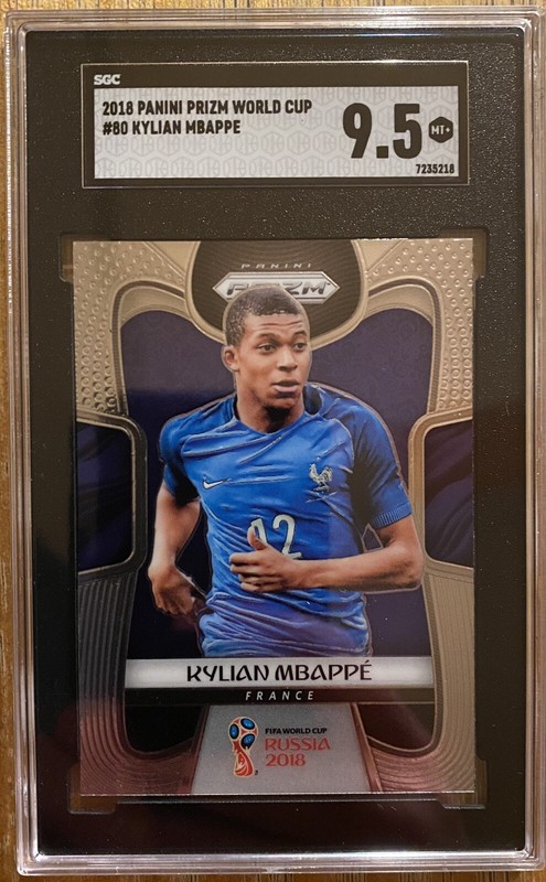 2018 Panini Prizm World Cup #80 Kylian Mbappe SGC 9.5 MINT+ RC France
