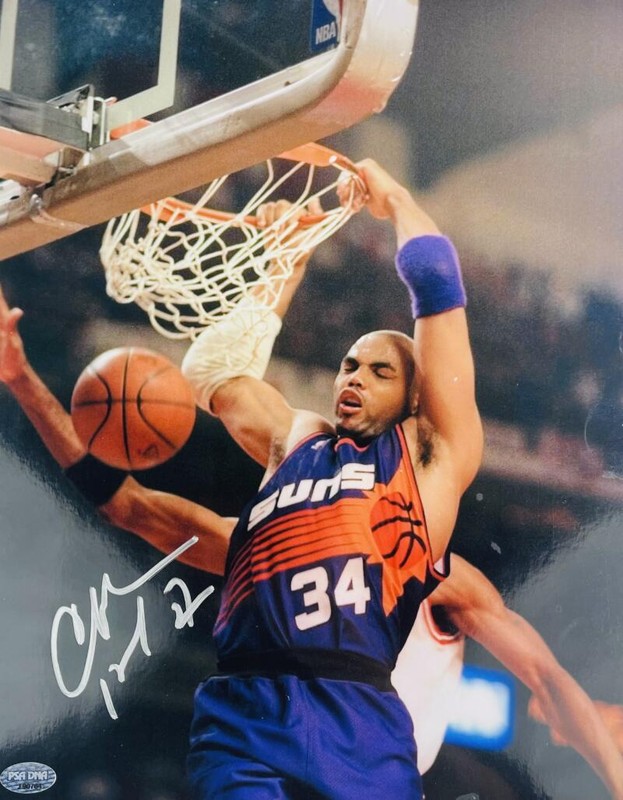 CHARLES BARKLEY SIGNED 11X14 PHOTO PHOENIX SUNS NBA BASKETBALL AUTOGRAPH PSA 784
